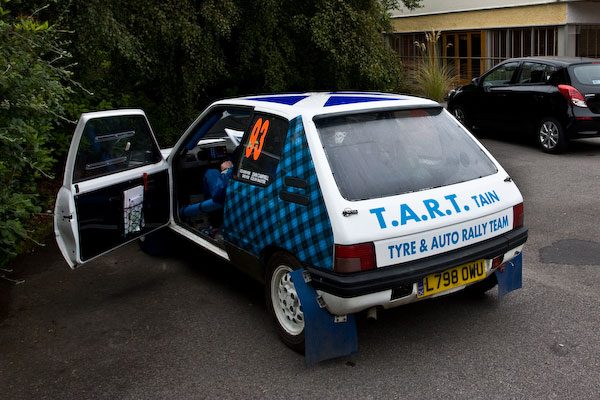 T.A.R.T. Tain rally car with doors open